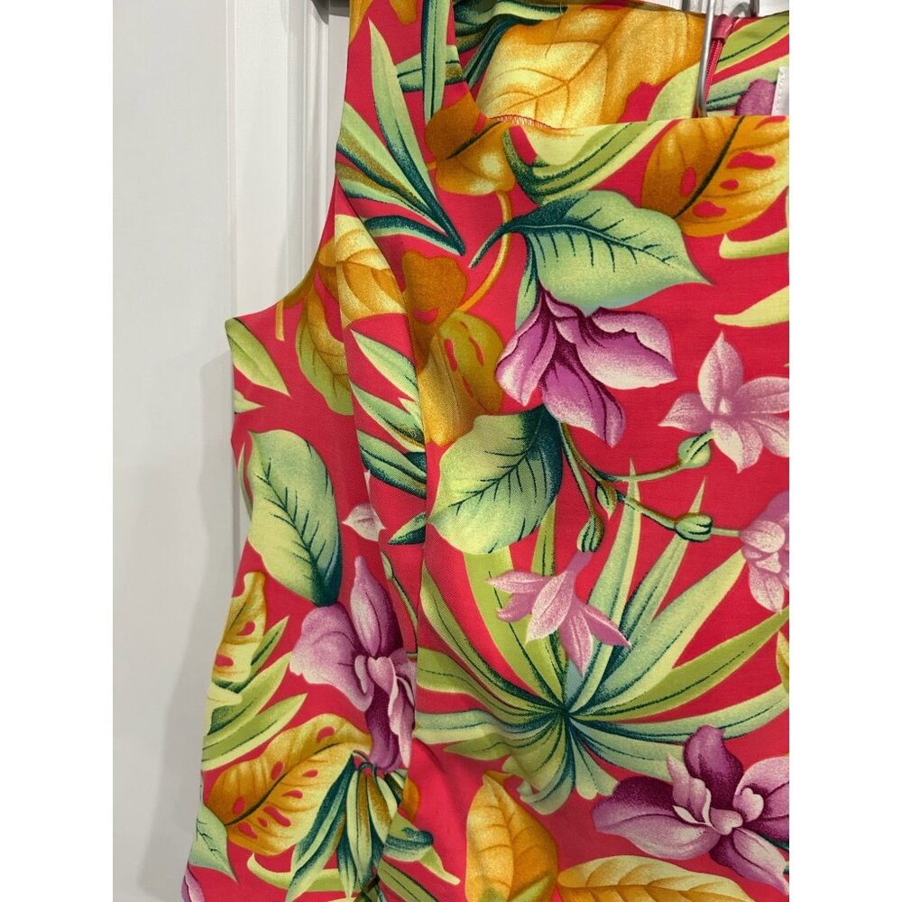 K Studio Womens Sleeveless Tropical Floral Print Dress Size 12 Two Piece - Picture 4 of 13